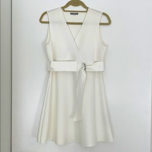 Zara Neoprene White Dress